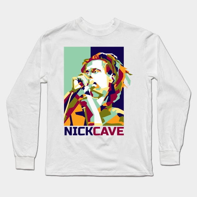 Abstract Nick Cave In WPAP Long Sleeve T-Shirt by smd90